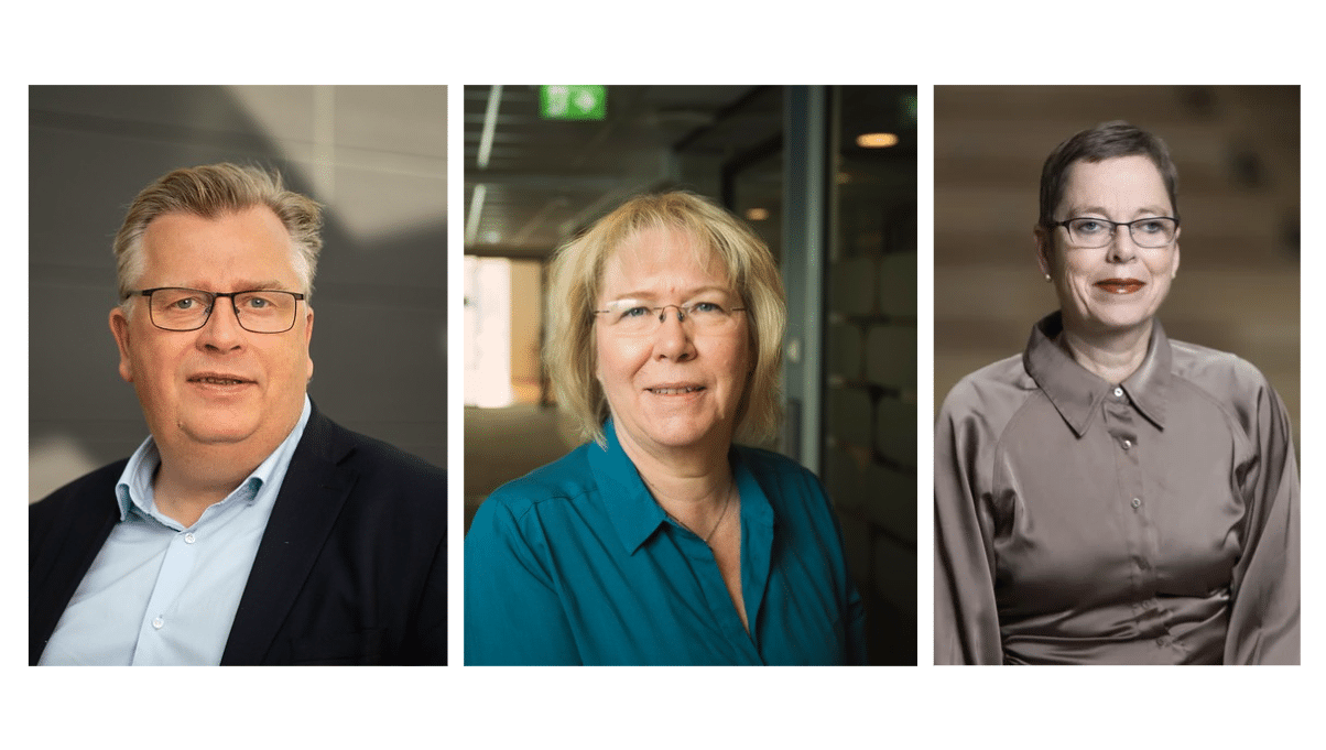 Profilbilder av Atle Hamar, Bente Øverli og Mari Velsand.